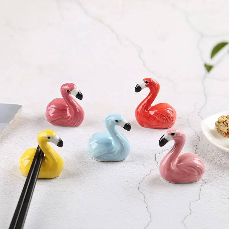 

Ceramic Chopstick Holder, Flamingo Cartoon Animal Chopstick Holder