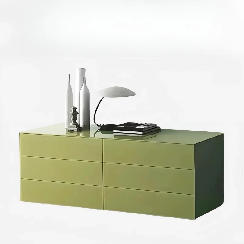 

Italian minimalist six-chest cabinet designer solid wood drawer storage, entrance cabinet