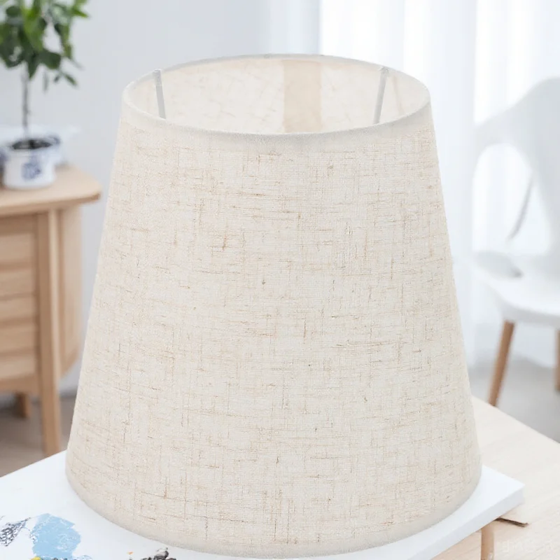 

Lampshade Linen Fabric Durable Simple Color Suitable Bedroom Living Room Study Modern Table Lamp Shade Replacement