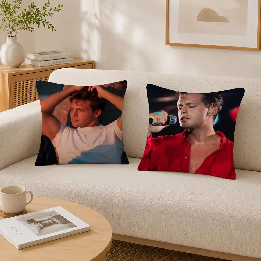 Singer Luis Miguel Cushion Cover Soft Fluffy Short Plush  Pillow Case  Sofa Bed Home Decor