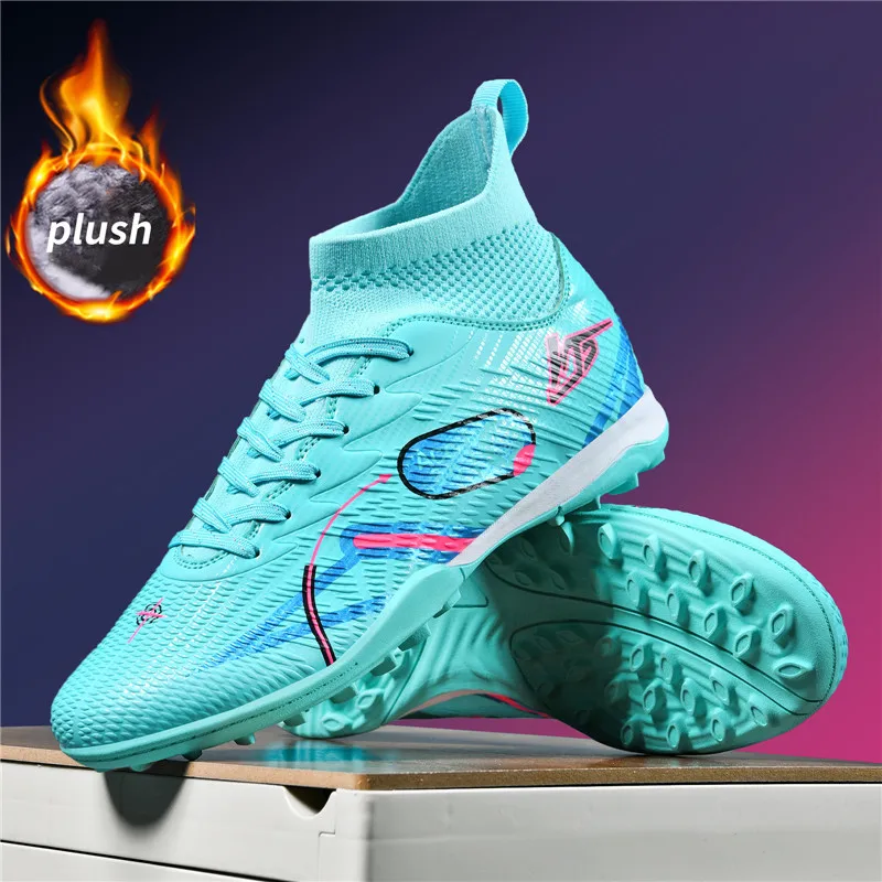 

High-quality Fashion Soccer Boots Men Women Professional Futsal Boot for Men Winter Warm Plush Football Turf Shoes Big Size 46