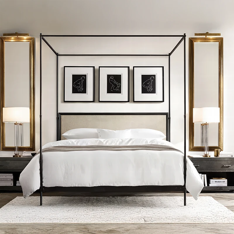 xx-French Style Modern Queen S - đánh giá và giá Canopy Bed Frame Metal Queen