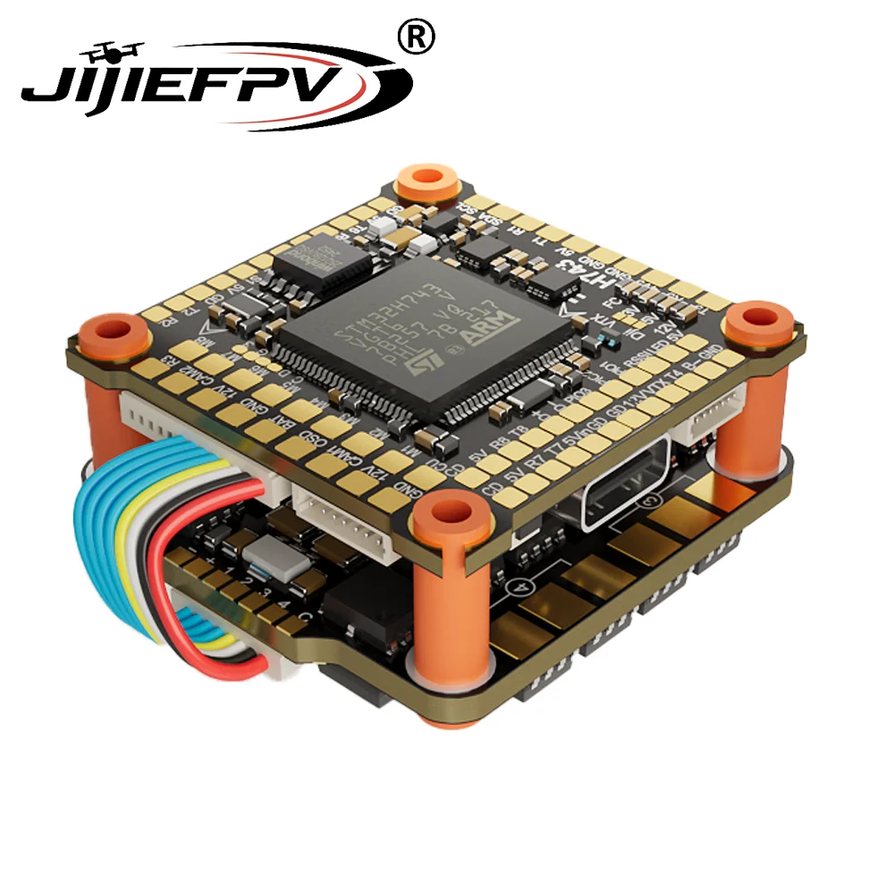 JIJIEFPV H743 Stack Drone Model H7 Tower H743, Flight Control Unit 55A/60A/70A, Four-in-One ESC, FPV, 3-8S DIY Betaflight