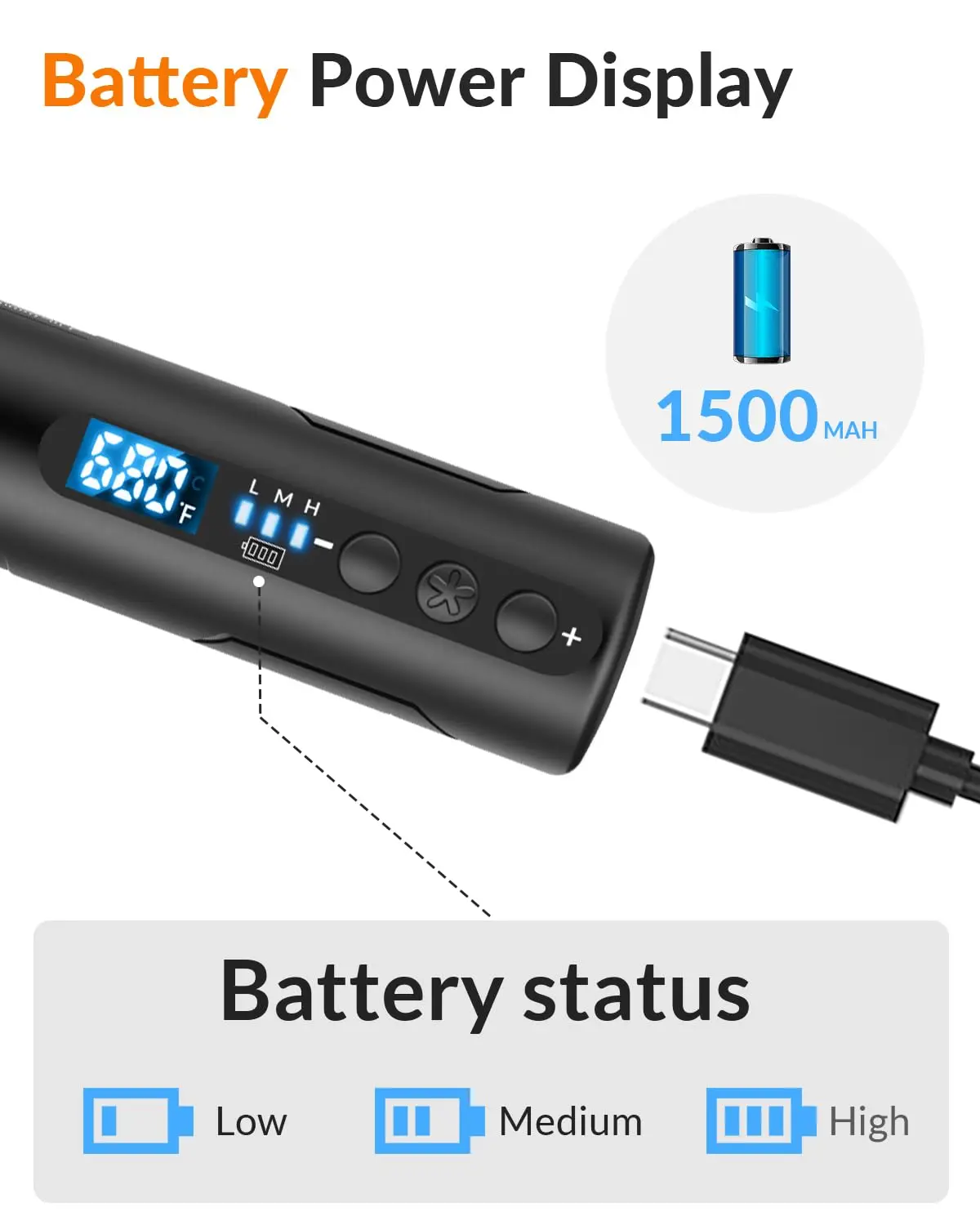 USB Rechargeable Soldering Iron Kit Digital Soldering Tool Set LCD Solder Welding Tools  Soldering Iron Pen Temperature 200-450°