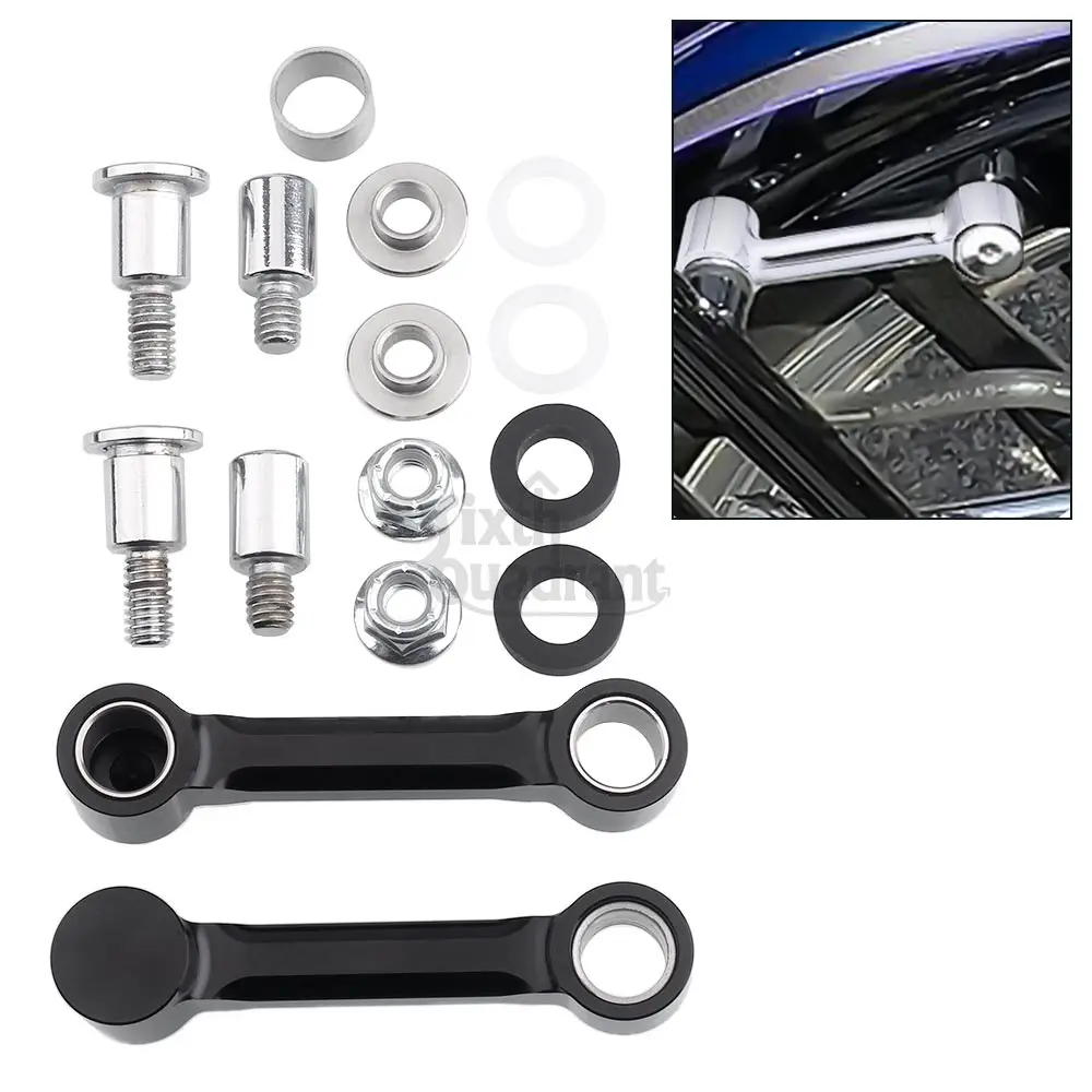 Fender Mount Bracket With Necessary Hardware Aluminum Black/Chrome For Harley Davidson 1993-2006 Softail springer FXSTS