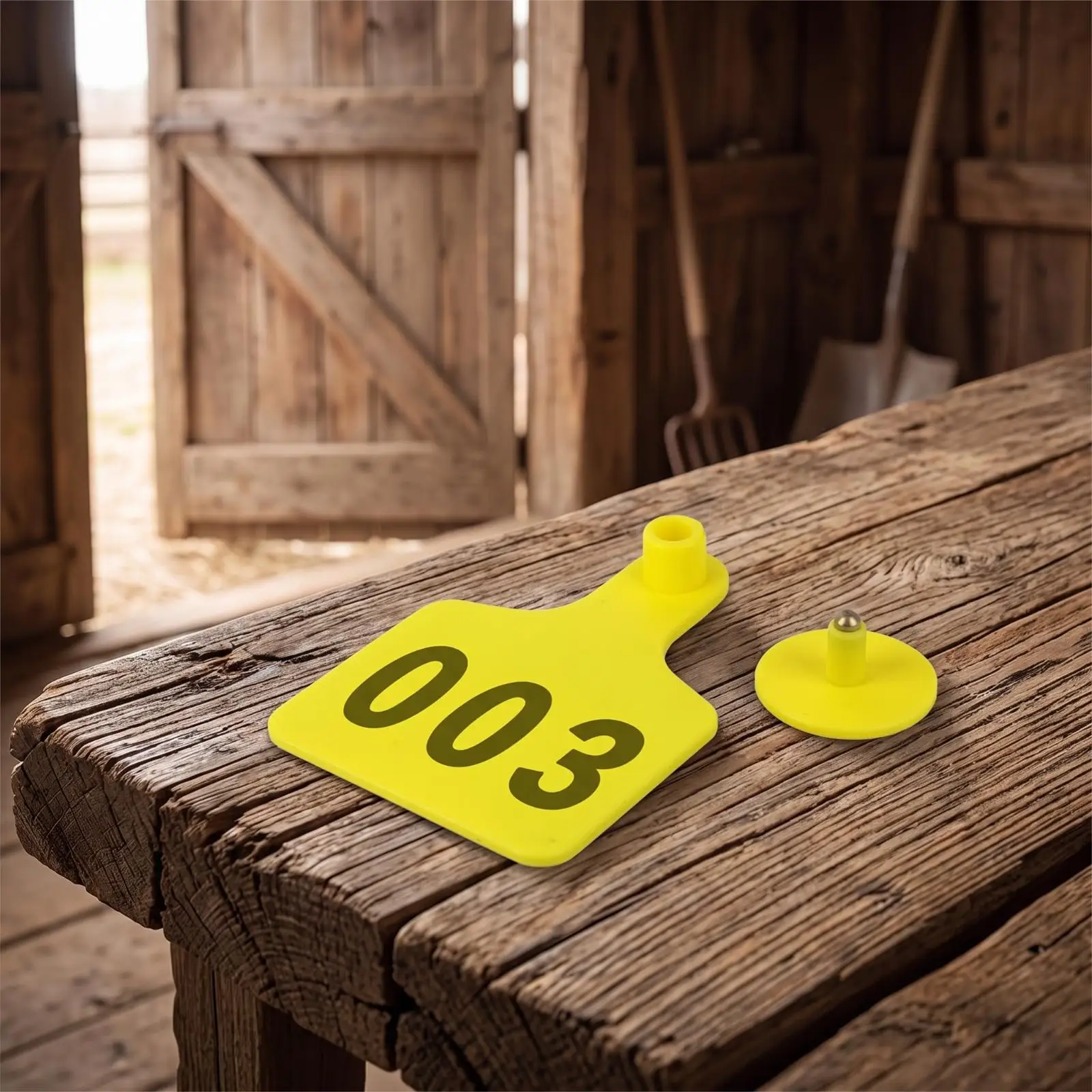 Farm Animal Ear Tag with Punch Hole for Organization Reusable TPU Plastic Copper Fastening Kit