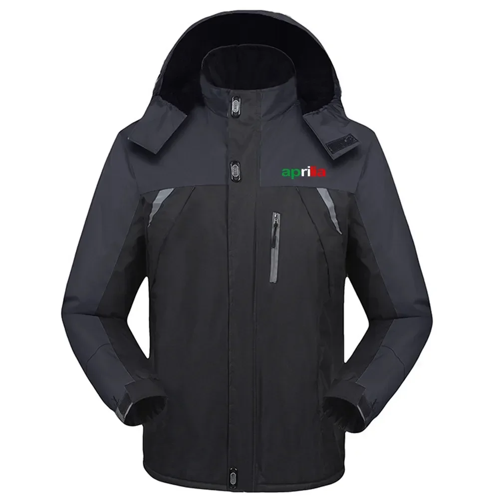 Aprilia jaket penahan angin sepeda motor, jaket Windbreaker anti air hangat luar ruangan tebal tahan dingin untuk pasangan sepeda motor Aprilia 2023