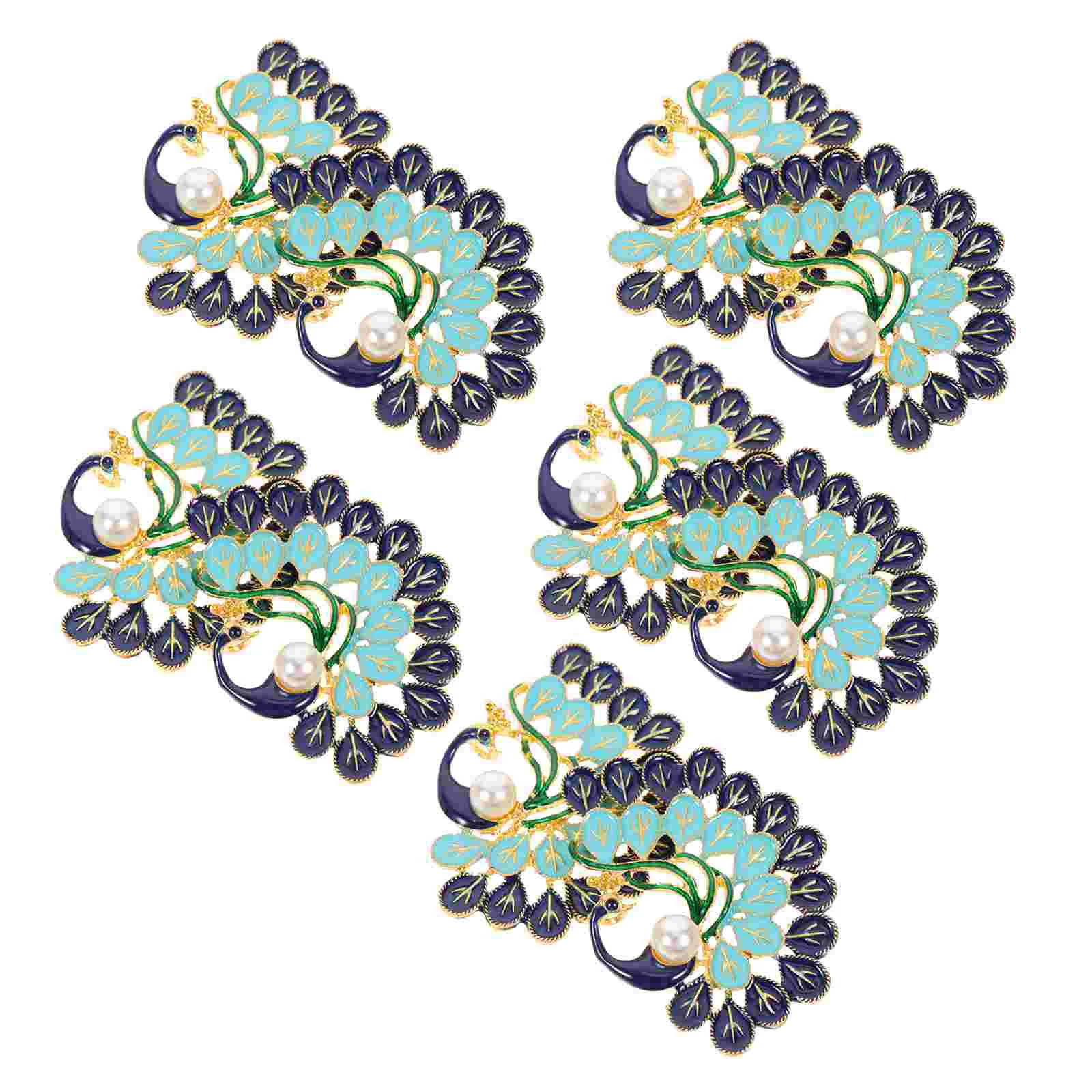 10 Pcs Peacock Enamel Pendant of The Lid Jewelry Charms Shaped Brooch Making Necklace Alloy for DIY