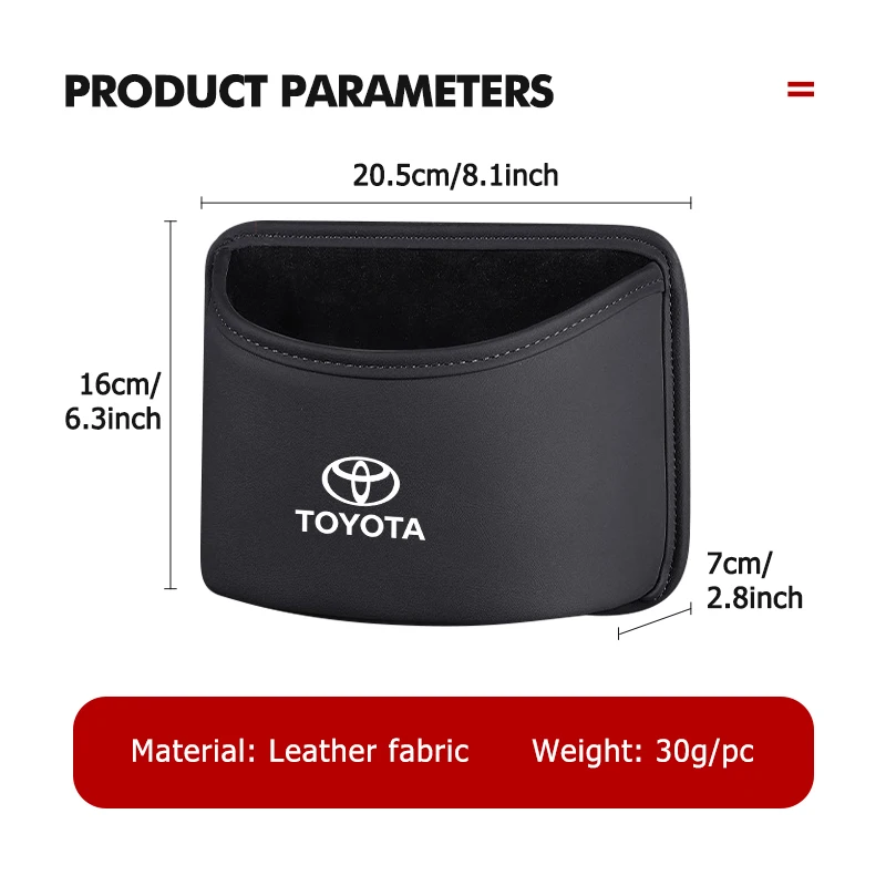 سيارة الجانب الباب سلة المهملات معلقة القمامة الغبار صندوق تخزين الألومنيوم لتويوتا 4 عداء فيرسو فينزا هايلاندر أكوا فيوس ميراي هايلكس #6