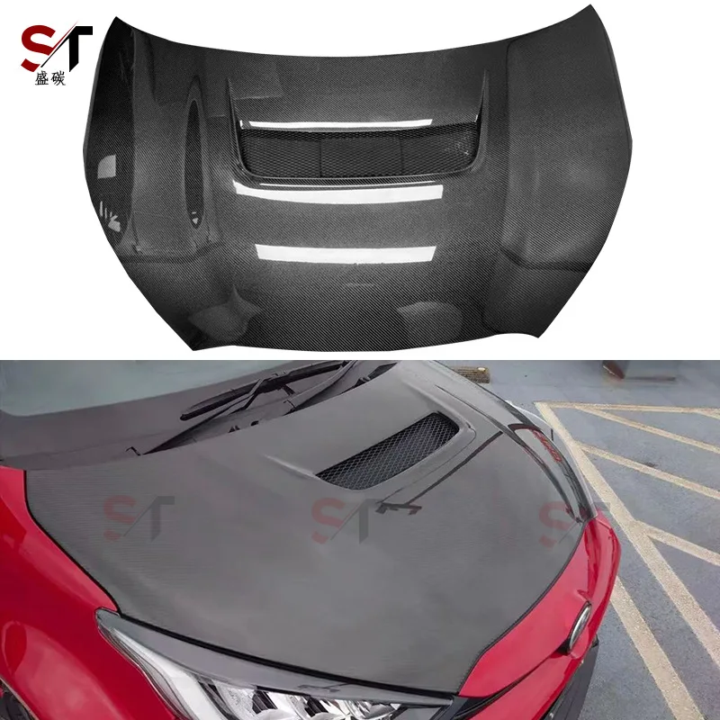 

Подходит для Toyota GR Yaris, крышка из углеродного волокна, модифицированная передняя крышка автомобиля, объемные детали
