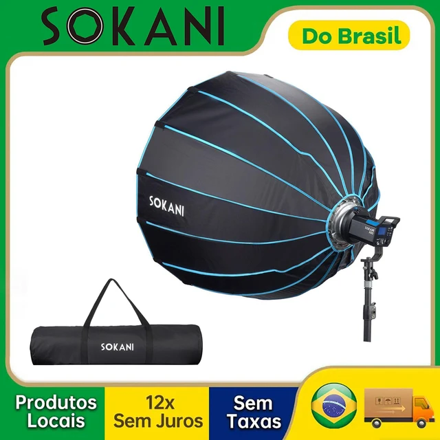【Do Brasil】Softbox Sokani Deep Octagon, Luz de Montagem Bowen, X100 Colbor CL60 Amaran 300c 200XS 60X S, Godox SL60W, 90cm