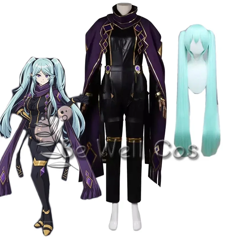 The Eminence in Shadow Epsilon Cosplay Costume Wig Black Uniform Shadow Garden Fifth Seven Shadows Cos For Halloween