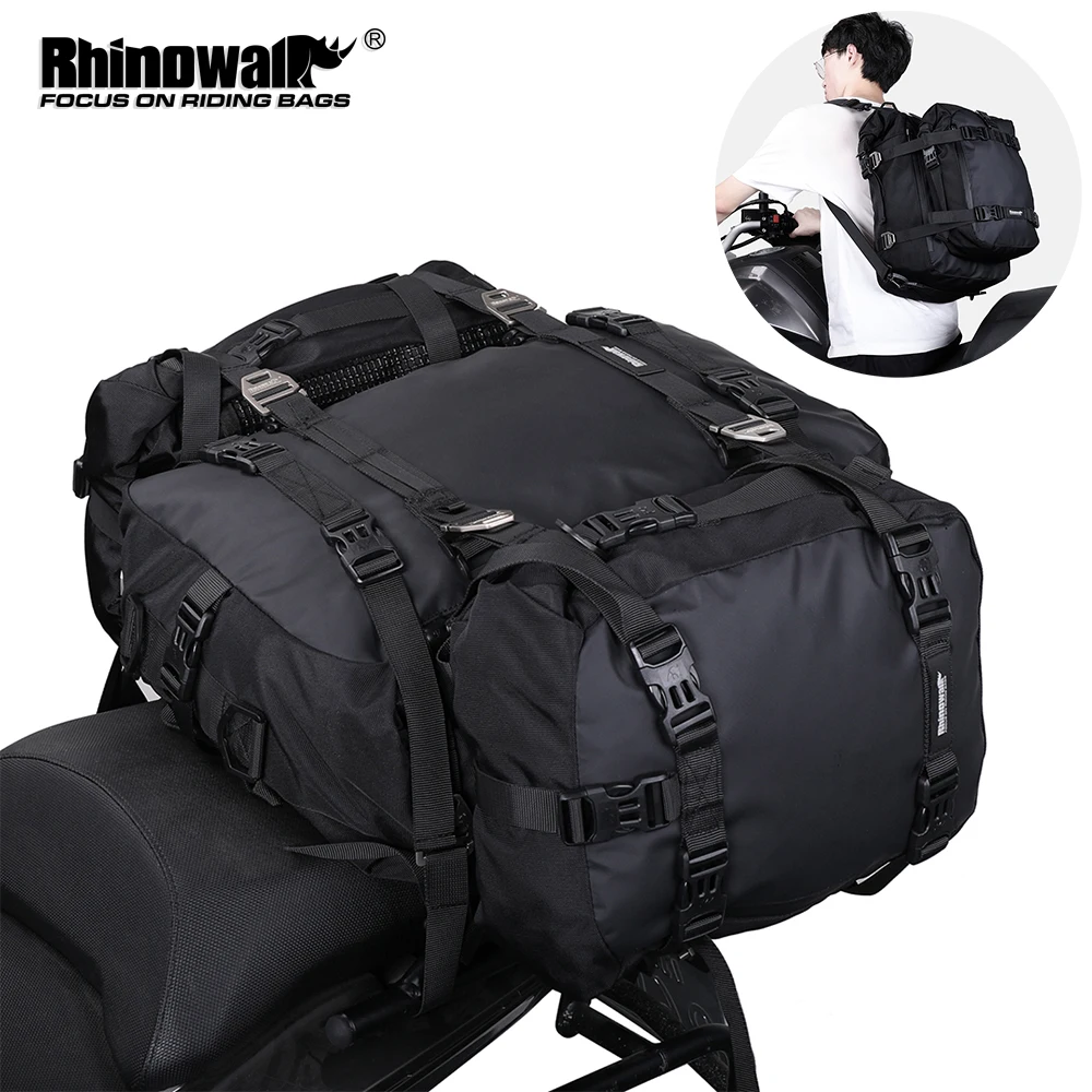 

Rhinowalk Motorcycle Back Seat Bag 10/20/30L Waterproof Tail Bag Motorcycle Tank saddle Bag Motorbike Luggage Universal Backpack