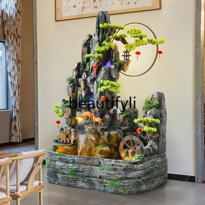 

Cy56 rockery and flowing fountain landscaping, landscape landscape living room fish pond floor ornament
