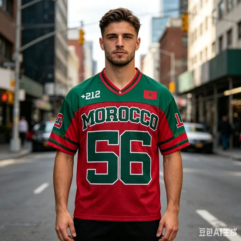 2026 Men's Loose-fitting Sweatshirt with Number Print, Moroccan V-neck T-shirt, Casual Summer Retro Hip Hop Street Style Top