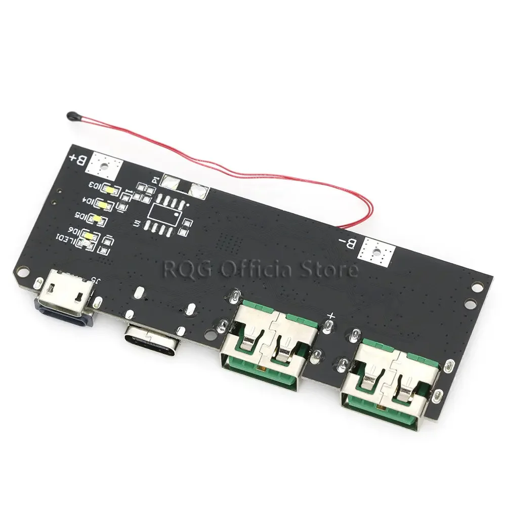 QC4.0 QC3.0 LED Dual USB 5V 4.5A 22.5W Micro/Type-C USB Mobile Power Bank 18650 Charging Module Temperature / Circuit Protection