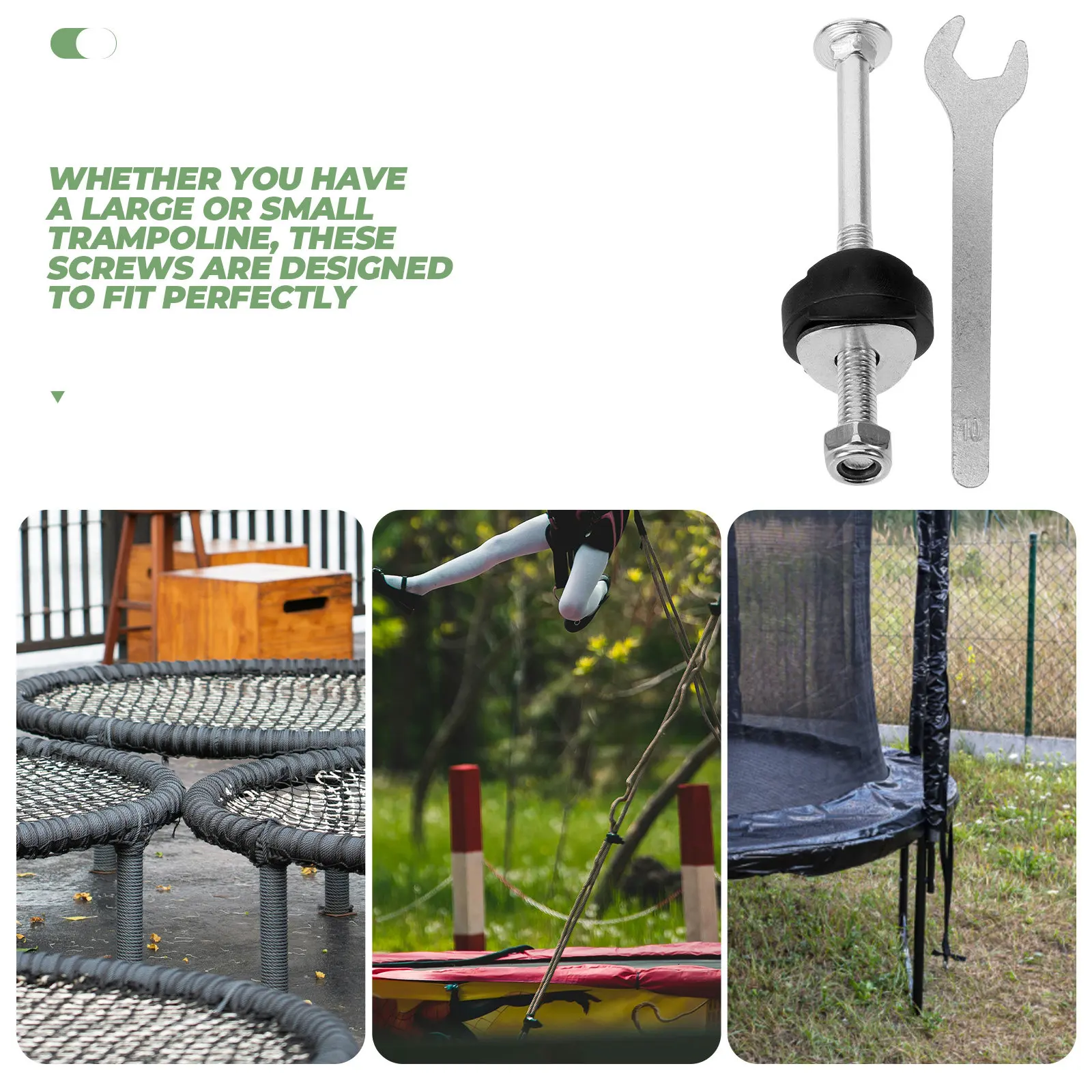 Kit Screws Steel Halloween Christmas Trampoline Accessories Screw And Nut Set Anti Rust Screws Durable Material Heavy
