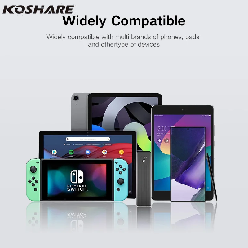بنك طاقة متنقل صغير من KOSHARE، بنك طاقة متنقل بشاشة رقمية LED، مناسب لهاتف Iphone وHuawei وXiaomi، مع TYPE-C #5