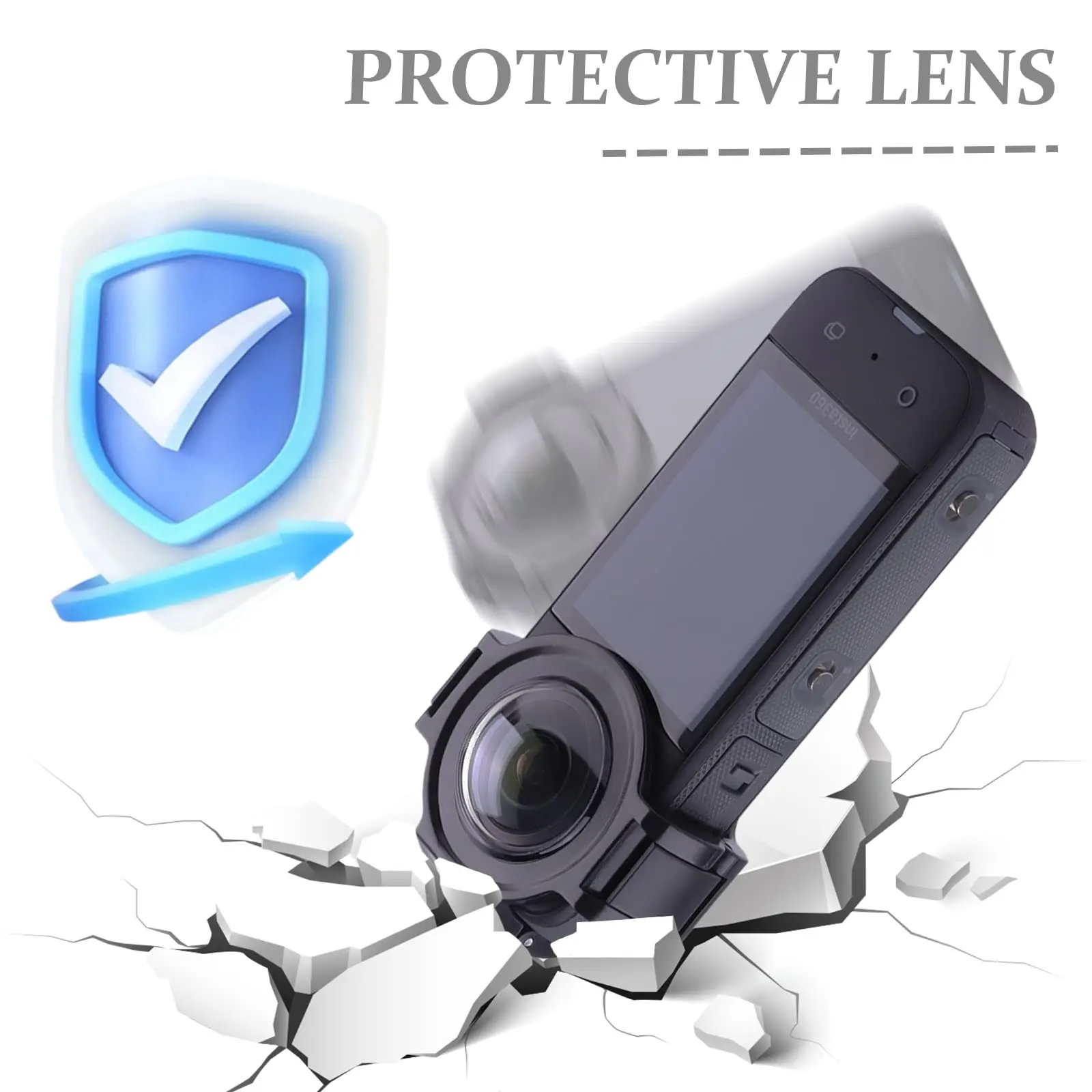 Protector de lente para Insta360 X3, cubierta protectora antiarañazos para lente Insta 360 X3, resistente al polvo, accesorio protector de vidrio