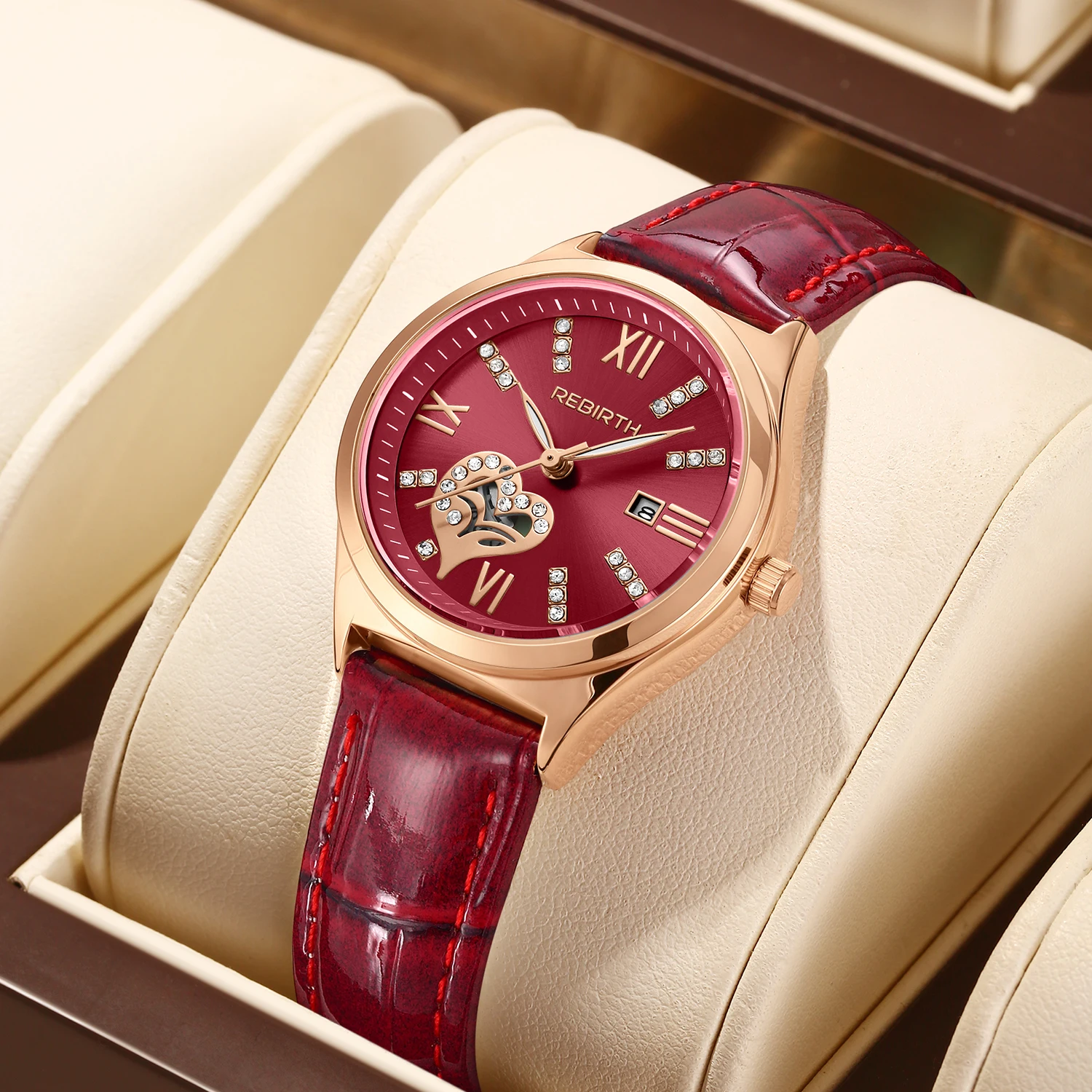 

Простые и универсальные повседневные кварцевые часы с дисплеем дня любви