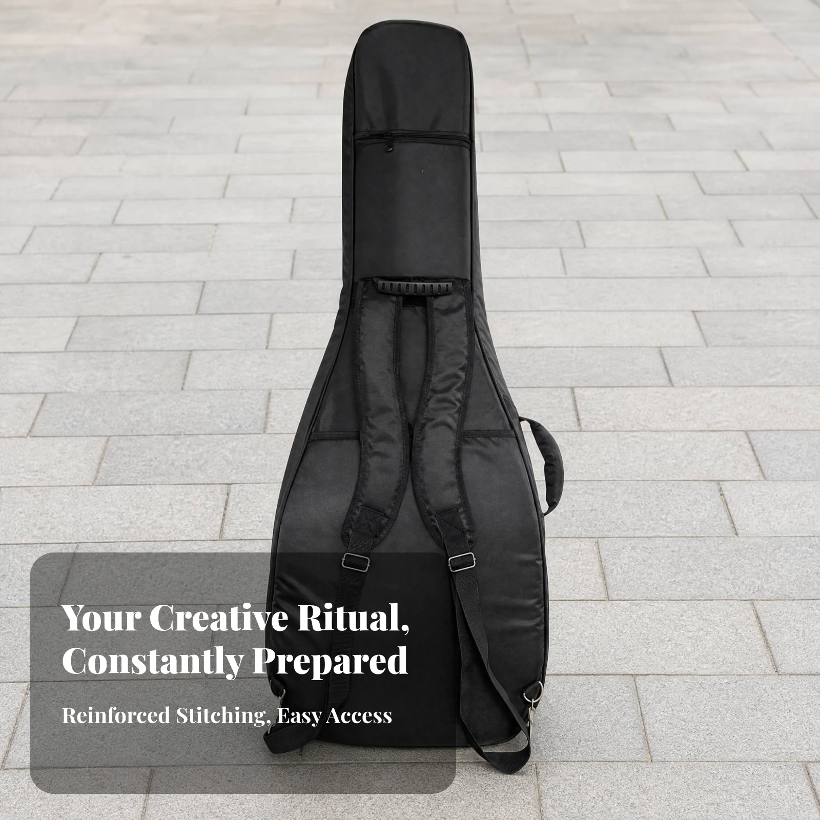 Guitar Gig Bag with Storage Pocket Portable Guitar Gig Bag Reinforced Soft for Music Students, Travel, Rehearsals