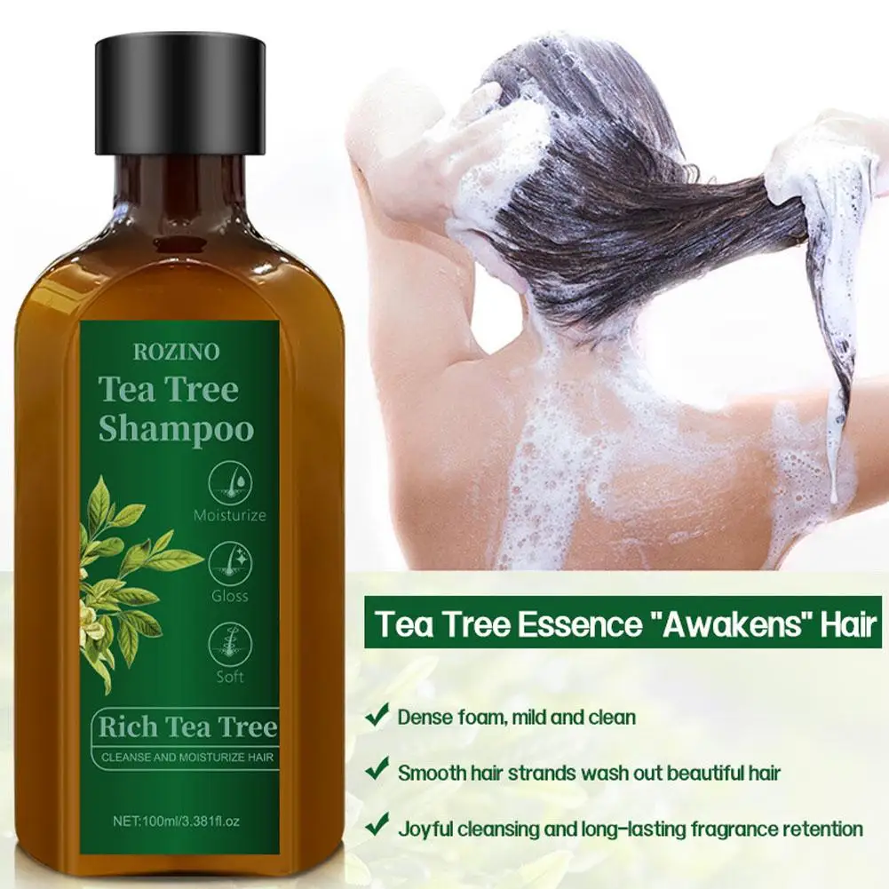 100ml Tea Tree Nourishing Hair Care Essence Deeply Moisturizing Hair Shampoo Organic Formula Mild Cleansing Hair care