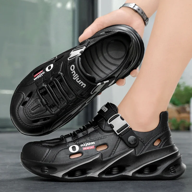Men Outdoor Sandals Men's Outdoor Sandals Sport Slippers Beach Slides Breathable Clogs Men Casual Garden Shoes Non-slip Hiking