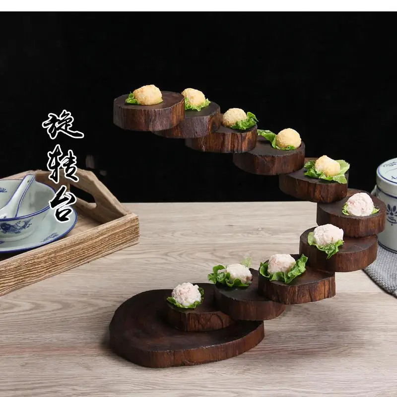 

Sushi Plate Hotel Special Dishes Artistic Conception Step By Rising Teak Rotating Fashion Tableware