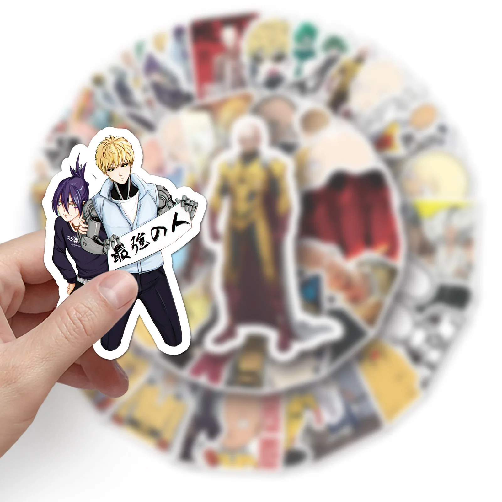 10/30/57Pcs Anime One Punch Man Cartoon Graffiti Decorative Stickers DIY Guitar Phone Water Cup Skateboard Waterproof Stickers
