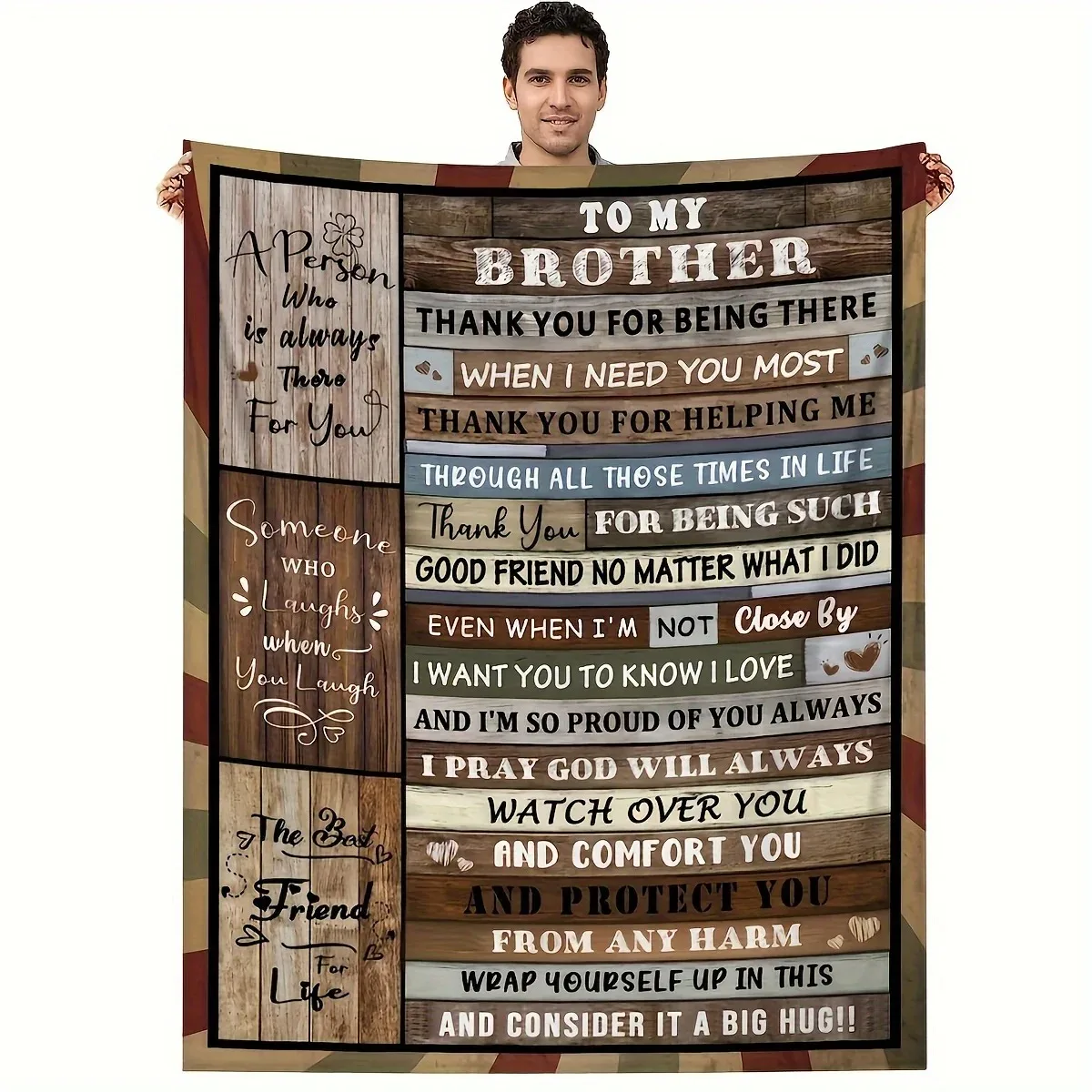 بطانية رمي الفانيلا للأخ - ناعمة ومريحة |   دافئ مقاوم للتمزق لجميع المواسم، مثالي لسرير الأريكة والمكتب والتخييم والسفر