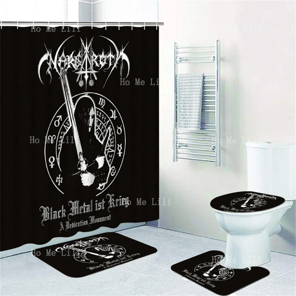 Music Album Black Metal Ist Krieg: A Dedication Monument Shower Curtain Sets With Rugs