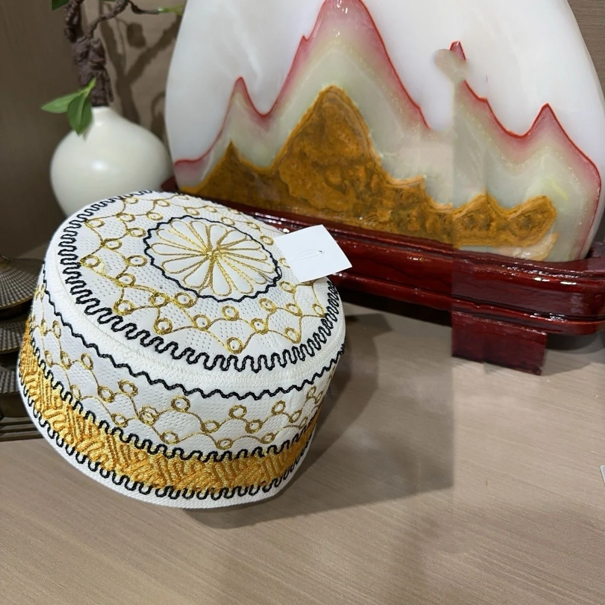 Darmowa Wysyłka Muzułmańskie Czapki Męskie Odzież Czapka do Modlitwy Islamska Taqiyah Kufi Produkty Podatkowe Kippa Turecka Nowoczesna Poliester 03568