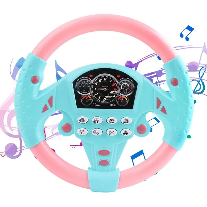 Children Eletric Simulation Steering Wheel Toys Gifts Light Sound Musical Stroller Simulate Driving Car Vocal Kids Toys