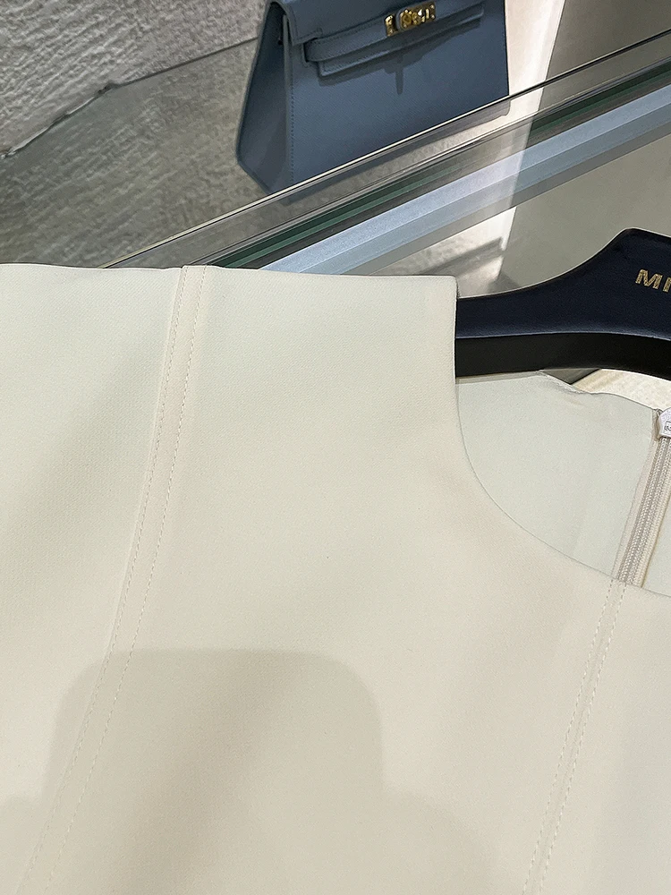 Hoge taille A-lijn Dr zonder Sves Bloemen verfraaid iny Pailletten Taille-kalkende Franse Sle Zomer Dr