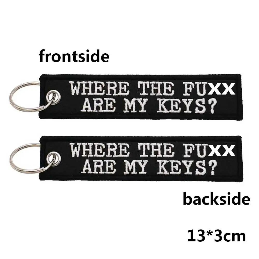 WHERE THE F ARE MY KEYS embroidery functional keychain Y4-80