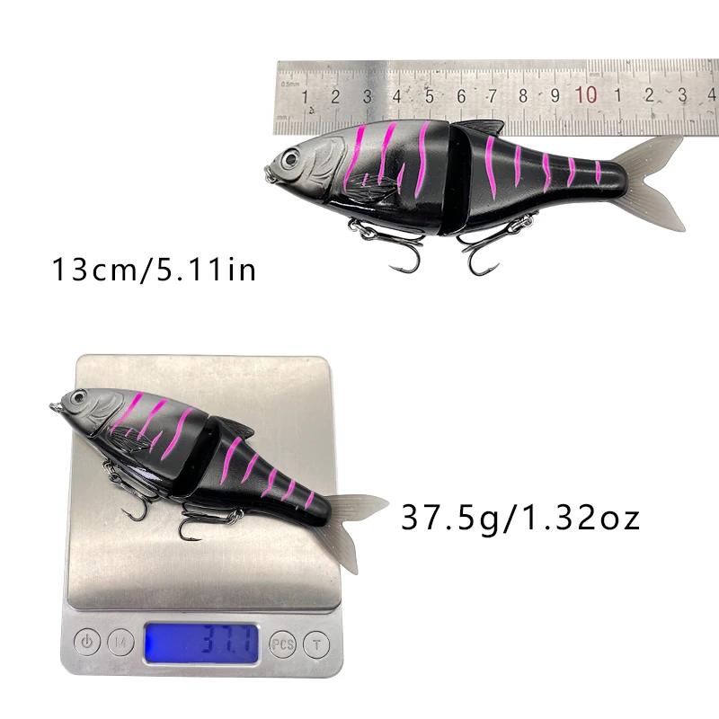 130 mm 37,5 g Vibrations-Wobbler Liple Hoops Wobbler Angler's Fishing Lures Hardbaits für Barsch Hecht – Detail 12