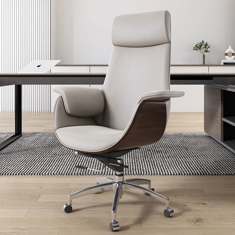 

！@Adjustable Home Office Leather Chair Reclining Computer Chair Executive Office Furniture Swivel Gaming Chair Lift Armchair