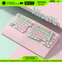 Feker Alice 75 Mechanical Keyboards Wireless Bluetooth Ergonomic Game Keyboard Aluminum Alloy Hot Plug Custom Machinery Keyboard