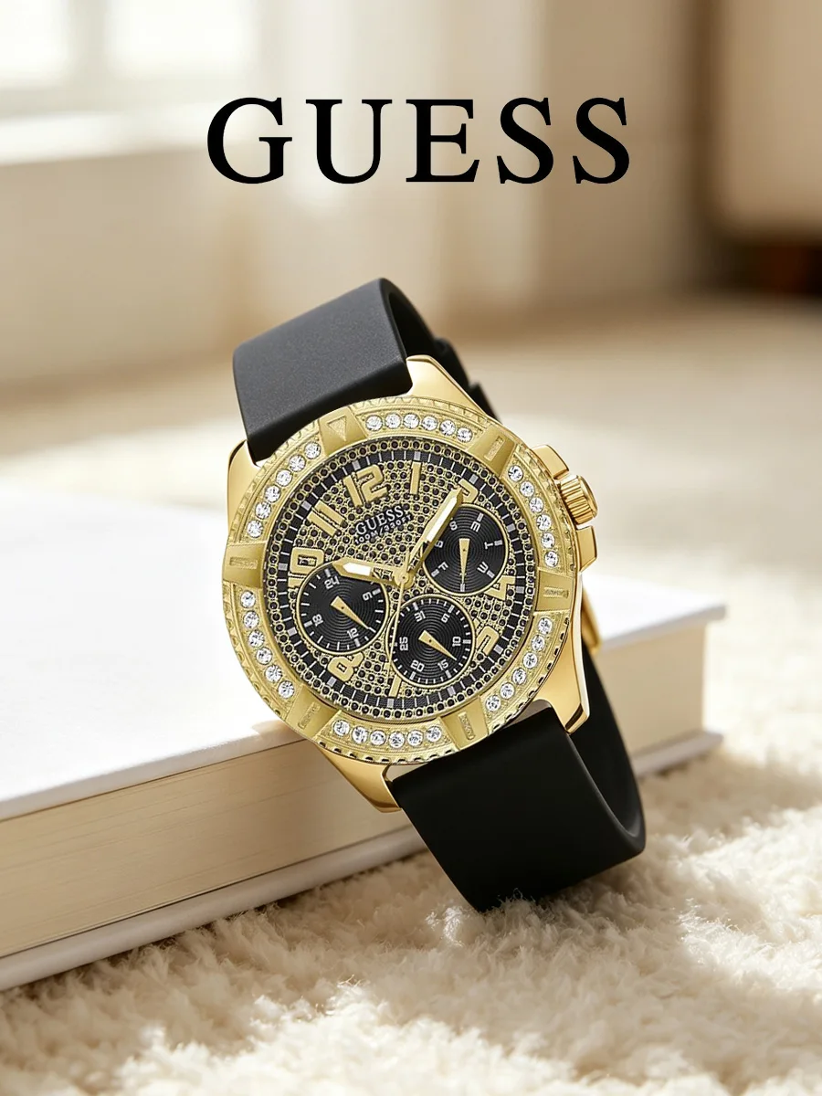 Guess Horizon Gunmetal Round Stainless Steel Bracelet Multifunction Chronograph Watch for Men GW0379G1