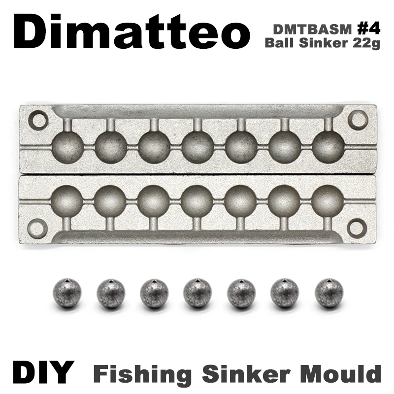 Molde de plomo para pesca Dimatteo – 7 cavidades para chumbadas - imagen 4