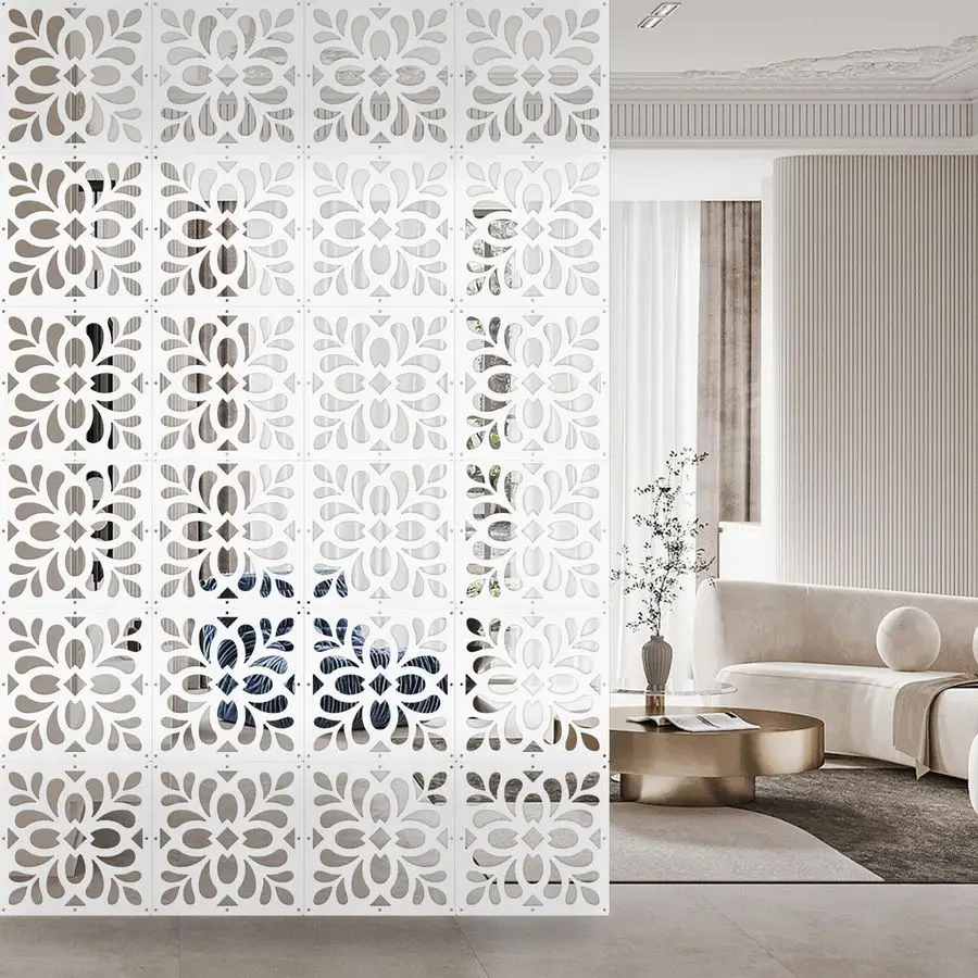 

24PCS Hanging Room Divider Wall Screen Panel Room Divider Panels Privacy Screen Divider Home Decor for Living Room Bedroom Home
