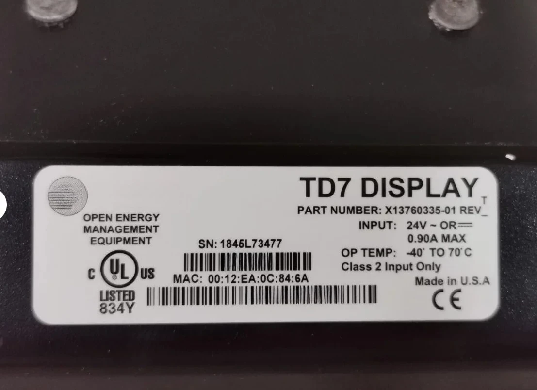 

Золотой продавец Дисплей Trane X13760335-01 TD7