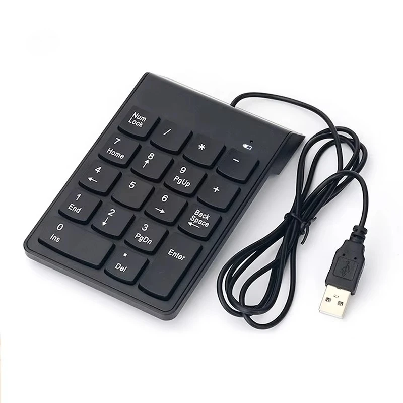 Universal Numeric 18 Keys Keypad USB Wire Mini Number Keyboard Keycap for Laptop Desktop PC Computer Numpad Keyboard Accountant