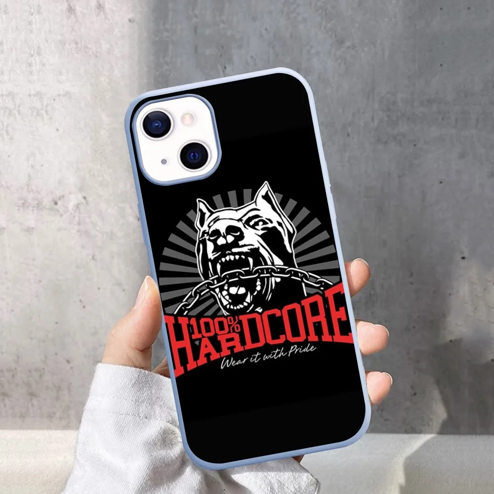 100 Hardcore Dog To The Bone Phone Case For IPhone 14 11 12 13 Mini Pro Xs Max 8 7 6 6S Plus X XR Solid Candy Color Case