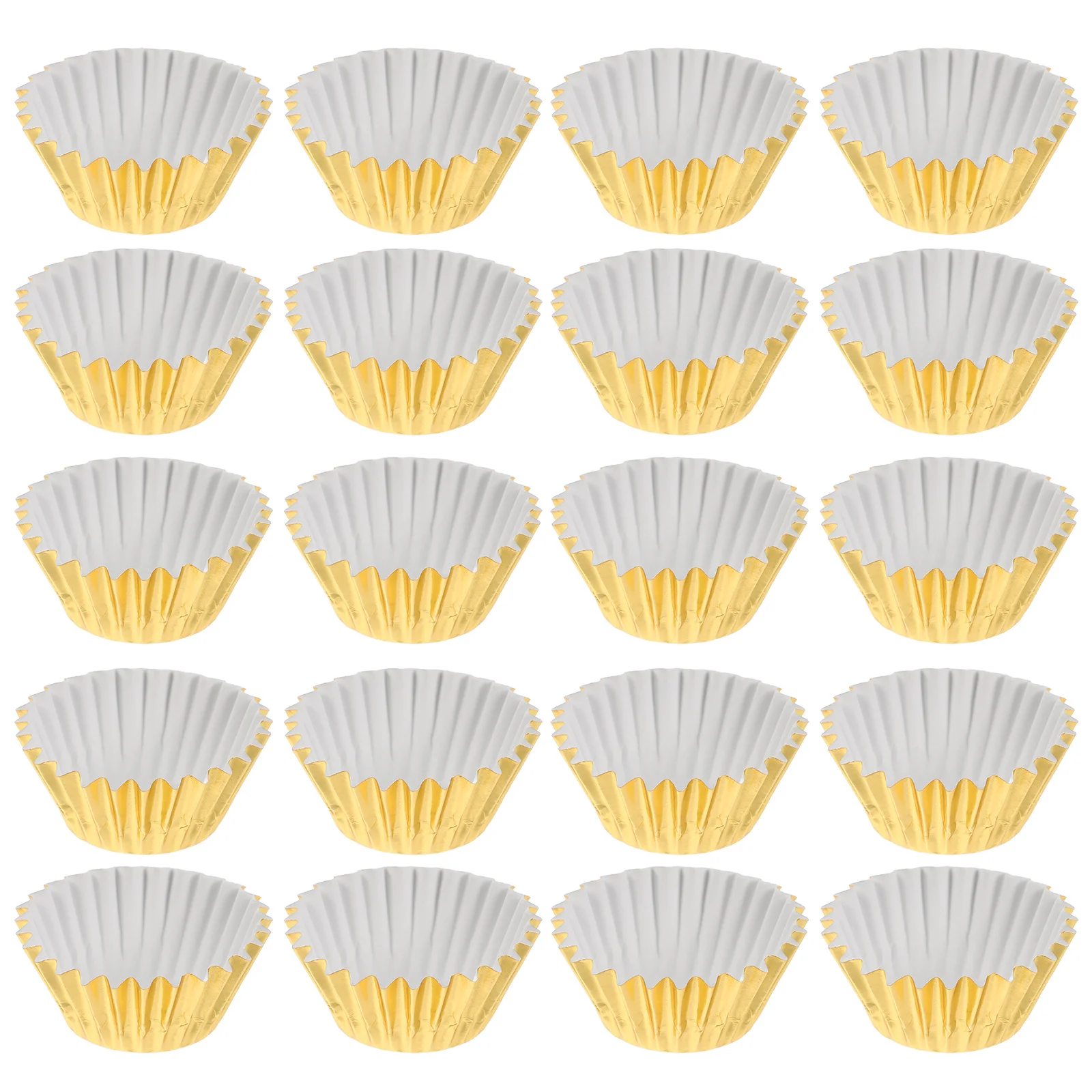 

500Pcs Thickened Foil Cupcake Liners Greaseproof Baking Cups Elegant Design Easy Use for Home Baking Cake Shops