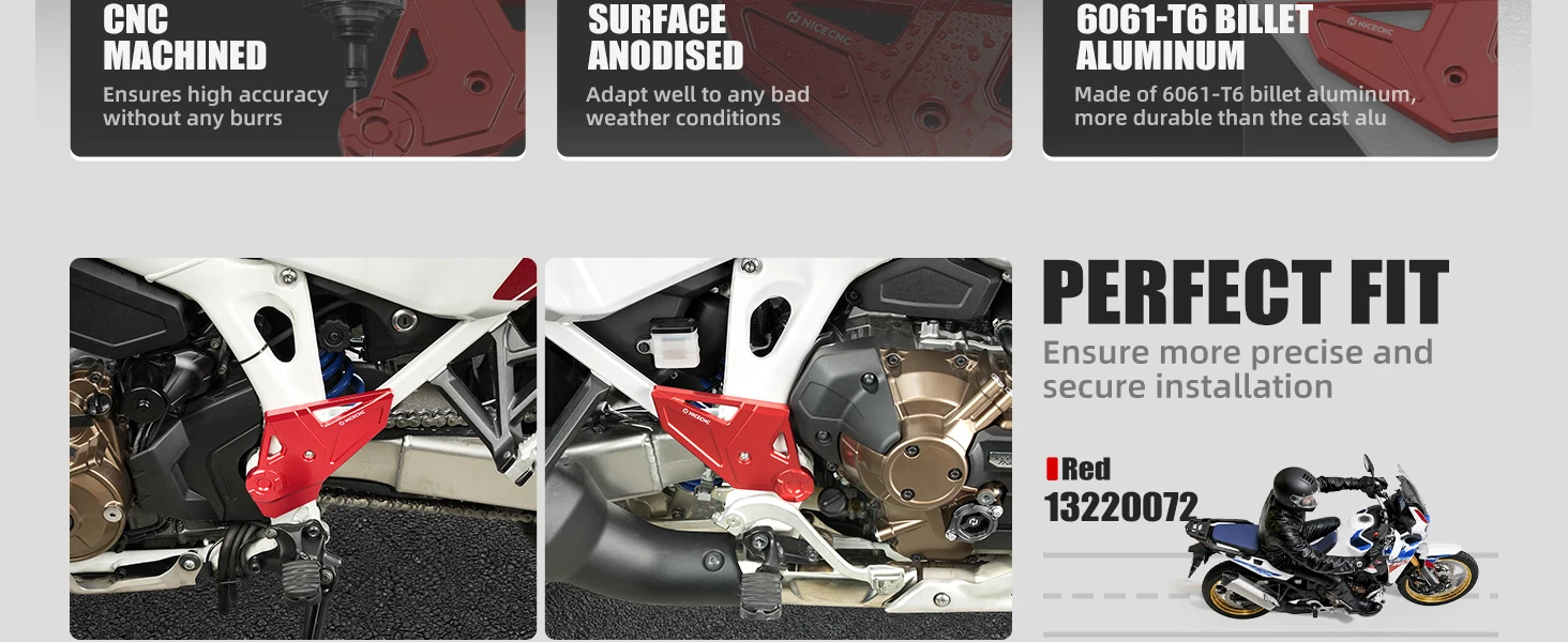 Aluminium-Motorradrahmen-Schutzabdeckungen für Honda CRF1100L AT CRF1100L Africa Twin/Adventure Sports DCT 2020-2026 – Detail 5