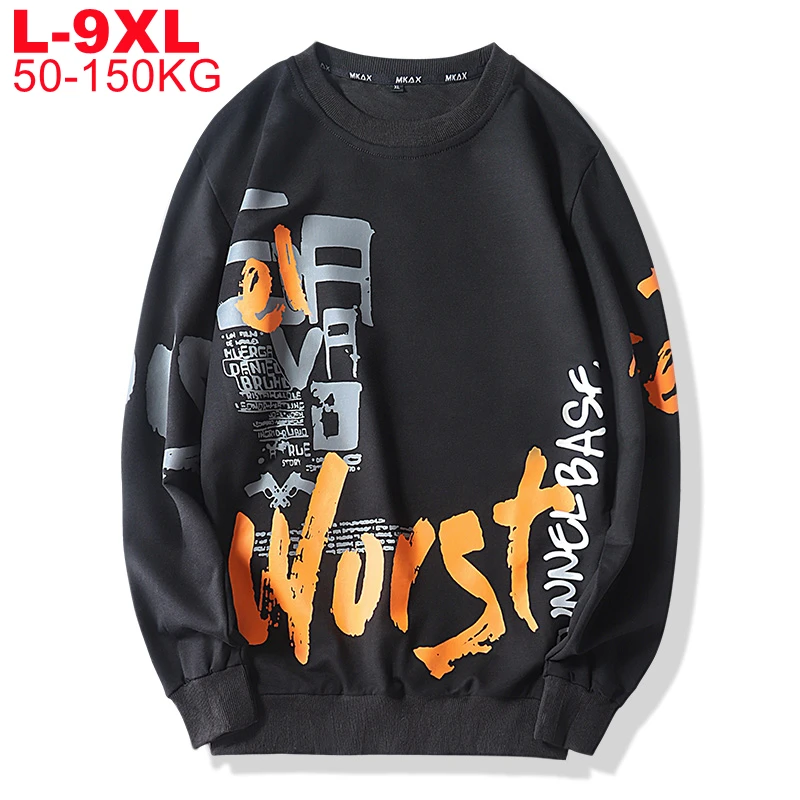 

Plus Size Hoodie Men 9xl 8xl 7xl 6xl 5xl Harajuku Large Sweatshirts Male Long Sleeve Men's Hip Hop Pullovers Oversized Hoody