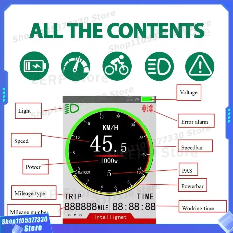 M7T Wired Digital Cycling Computer Waterproof Color LCD Display Speedometer Odometer Alarm Function for Road Bike Trip