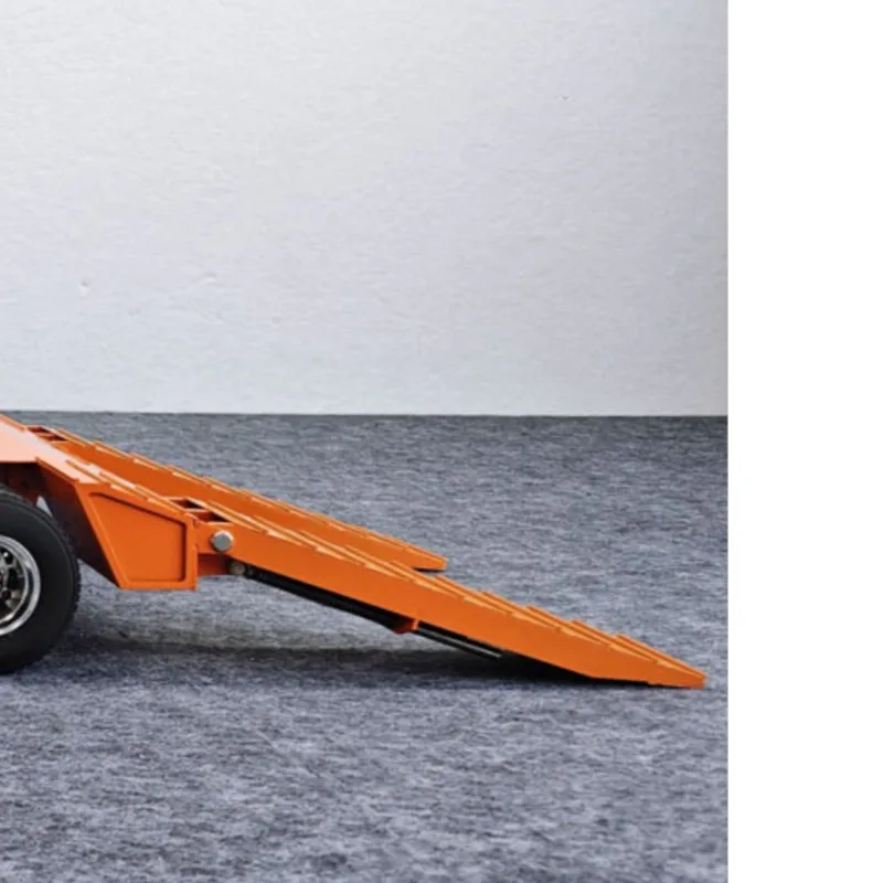 

Semi Trailer Metal 2 Axles Lowboy Finished Spring Support Legs Tail Plate for Toys 1/14 DIY Tamiya Remote Control Tractor Truck