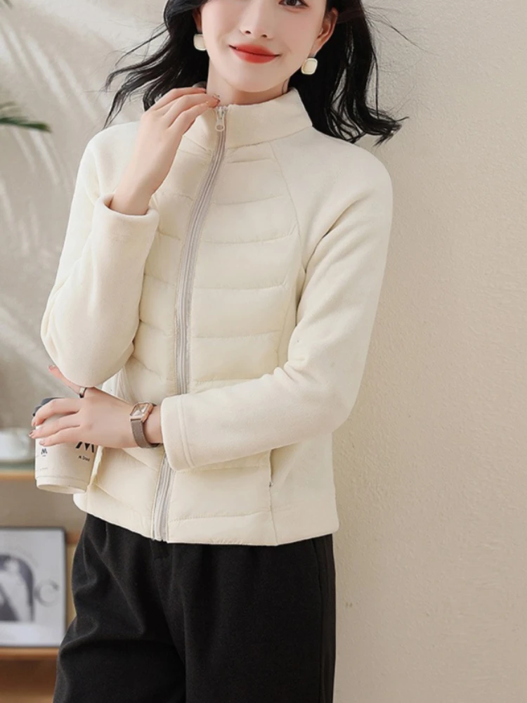 Light Thin Down Cotton Coat for Women's New in Thin Design Windproof Warm Autumn Winter Cotton Jacket Outdoor Sports Jacket
